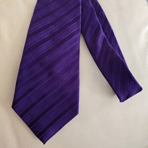 Sean John Purple Striped Silk Necktie Tie